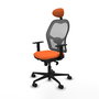 PIQUERAS Y CRESPO Silla de oficina Jorquera con mecanismo Sincro, naranja y gris