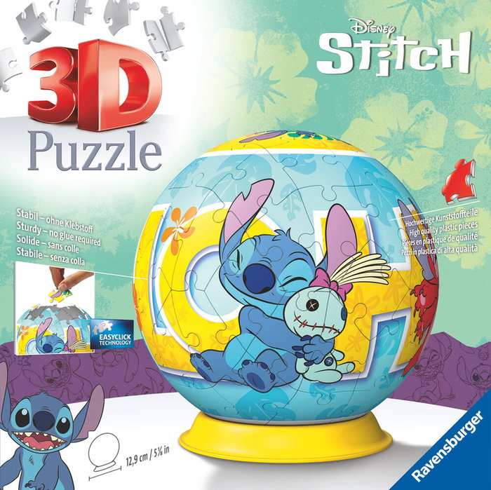 Ravensburger Puzzle 3D Stitch Disney 72 Piezas Ravensburger Puzzle 3D Stitch Disney 72 Piezas