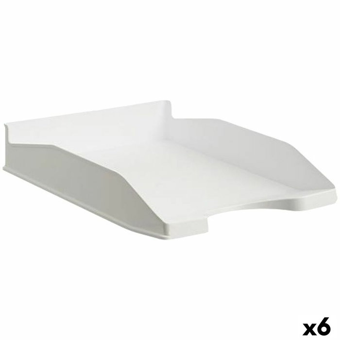 Archivo 2000 Bandeja Ecogreen Apilable 3 Posiciones Blanco Pastel (Set de 6)