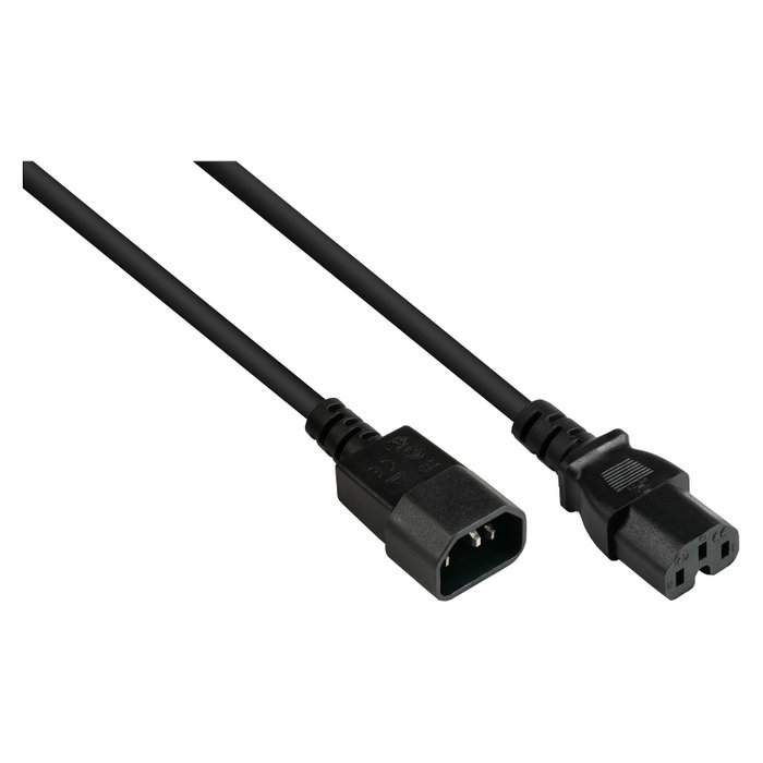 GoodConnections Cable de alimentación C14 a C15, 5 m, Negro GoodConnections Cable de alimentación C14 a C15, 5 m, Negro
