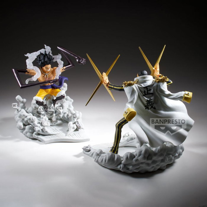 Banpresto One Piece Senkozekkei - Figura Monkey D. Luffy Gear 4, 13-15 cm, PVC y ABS