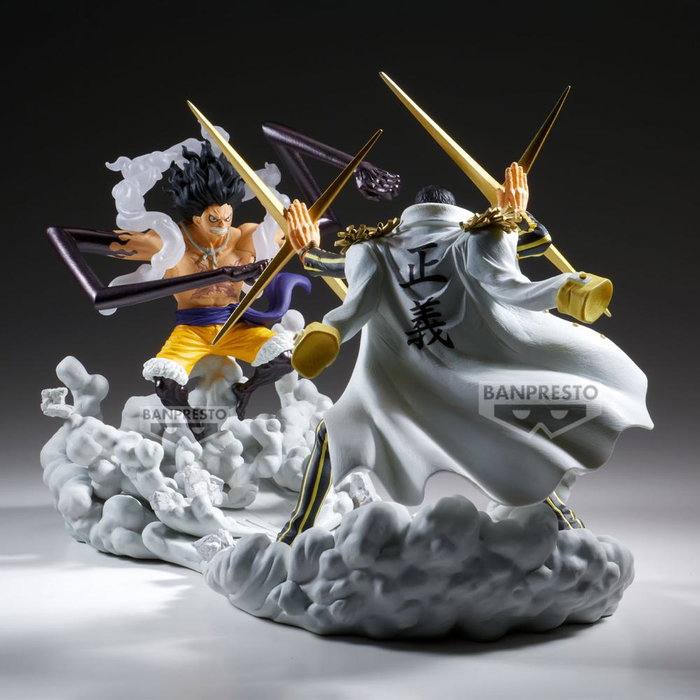 Banpresto One Piece Senkozekkei - Figura Monkey D. Luffy Gear 4, 13-15 cm, PVC y ABS