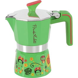 Pedrini Mokka Pot Frida Kahlo Edition, Verde, 2 Tazas