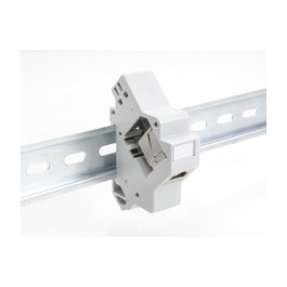 DeLOCK Soporte Keystone para carril DIN con puesta a tierra gris