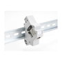 DeLOCK Soporte Keystone para carril DIN con puesta a tierra gris