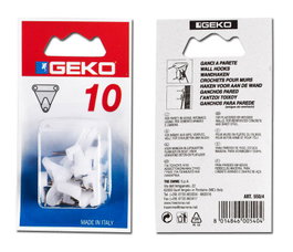 GEKO Gancho Colgar Cuadros Transparente 10 Und.