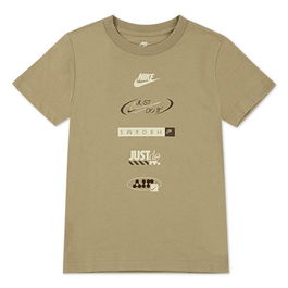 Camiseta de Manga Corta Infantil Nike Brandmark Stack Beige