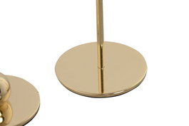 DKD Home Decor Candelabro Golden Glam Dorado 8 x 26.4 x 8 cm Set de 2 Piezas