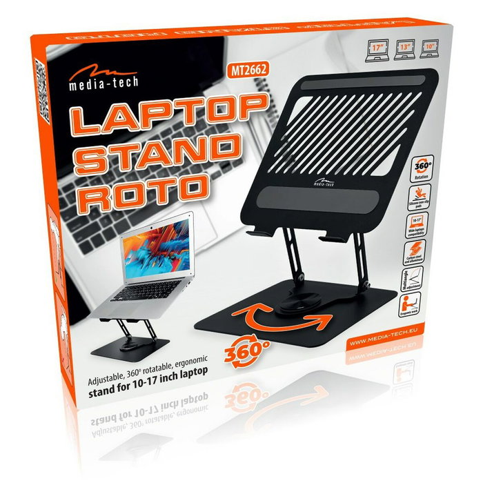 Media-Tech Laptop Stand Roto MT2662 para portátiles de 10-17 pulgadas Media-Tech Laptop Stand Roto MT2662 para portátiles de 10-17 pulgadas