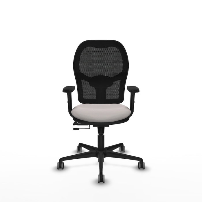 PIQUERAS Y CRESPO Silla de oficina Jorquera con mecanismo Sincro/Traslack, Blanco y Negro PIQUERAS Y CRESPO Silla de oficina Jorquera con mecanismo Sincro/Traslack, Blanco y Negro