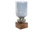 DKD Home Decor Portavelas de Cristal y Aluminio Multicolor