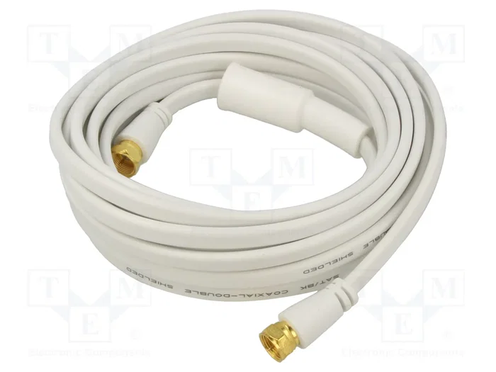 GOOBAY Cable Coaxial de 5m con Conectores F, 75Ω GOOBAY Cable Coaxial de 5m con Conectores F, 75Ω