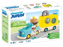 Playmobil Camión de Donuts Junior con Función de Apilamiento y Clasificación, 1 Año+