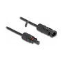 DeLOCK Cable solar DL4 4 mm² con conectores MC4 macho a hembra, 5 m, negro