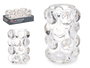 Giftdecor Portavela Bola Grande Transparente Cristal 8.4x12.5x8.4 cm (Set de 12)
