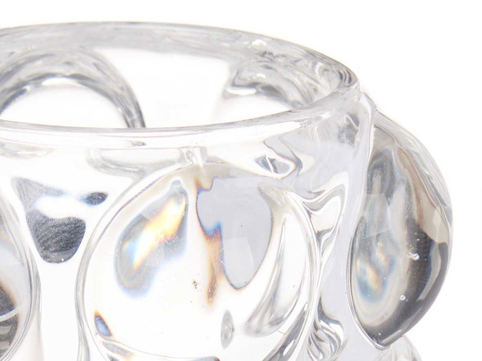Giftdecor Portavela Bola Grande Transparente Cristal 8.4x12.5x8.4 cm (Set de 12)