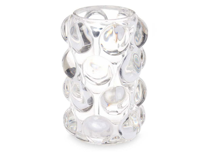 Giftdecor Portavela Bola Grande Transparente Cristal 8.4x12.5x8.4 cm (Set de 12)