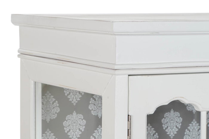 DKD Home Decor Buffet de Abeto y Cristal Blanco