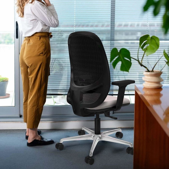 PIQUERAS Y CRESPO Silla de oficina Cilanco con mecanismo Sincro, Gris PIQUERAS Y CRESPO Silla de oficina Cilanco con mecanismo Sincro, Gris