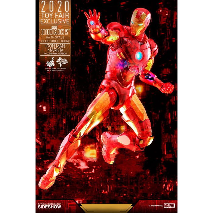 Hot Toys Figura Iron Man Holográfico Marvel Avengers Coleccionable
