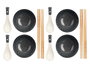 Kinvara Set de 12 piezas sushi negro