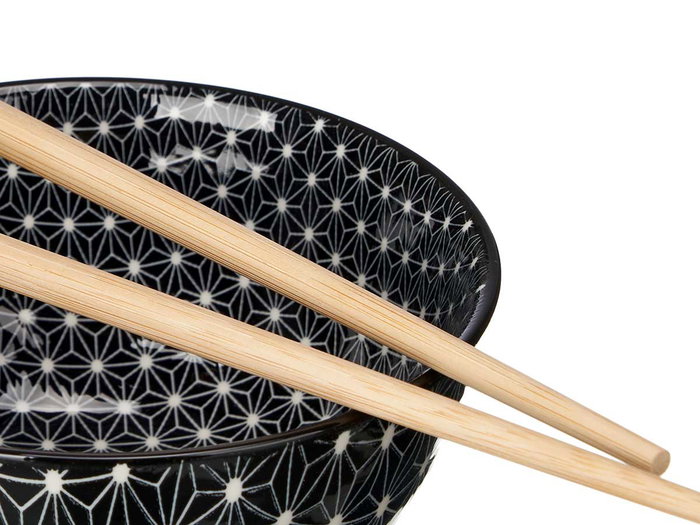 Kinvara Set de 12 piezas sushi negro