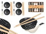 Kinvara Set de 12 piezas sushi negro