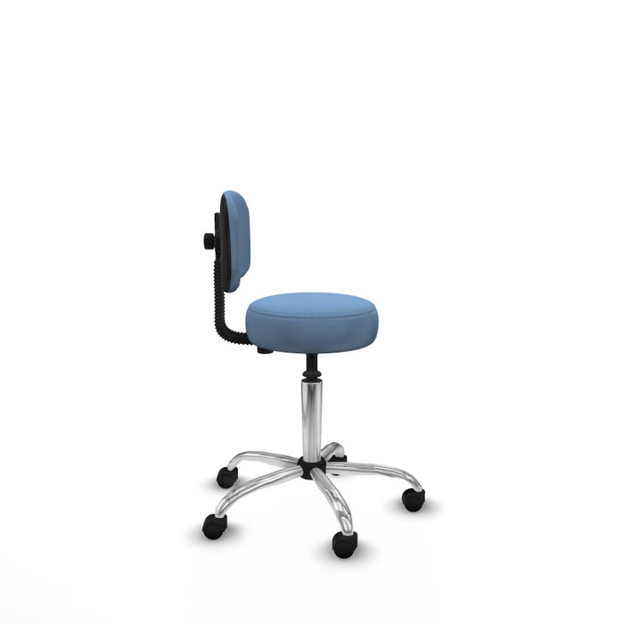 PIQUERAS Y CRESPO Silla Llanos giratoria azul cielo con base cromada PIQUERAS Y CRESPO Silla Llanos giratoria azul cielo con base cromada