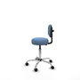 PIQUERAS Y CRESPO Silla Llanos giratoria azul cielo con base cromada