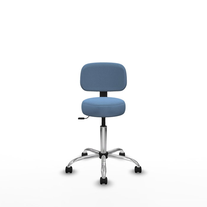 PIQUERAS Y CRESPO Silla Llanos giratoria azul cielo con base cromada PIQUERAS Y CRESPO Silla Llanos giratoria azul cielo con base cromada
