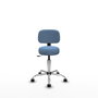 PIQUERAS Y CRESPO Silla Llanos giratoria azul cielo con base cromada