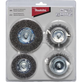 Makita Juego de Cepillos de Acero de 4 Piezas para Metal