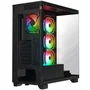 Rampage Hydra V1 Obudowa PC E-ATX, 4x ventilador, USB C/USB A, ARGB + hub, negra