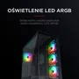 Rampage Hydra V1 Obudowa PC E-ATX, 4x ventilador, USB C/USB A, ARGB + hub, negra