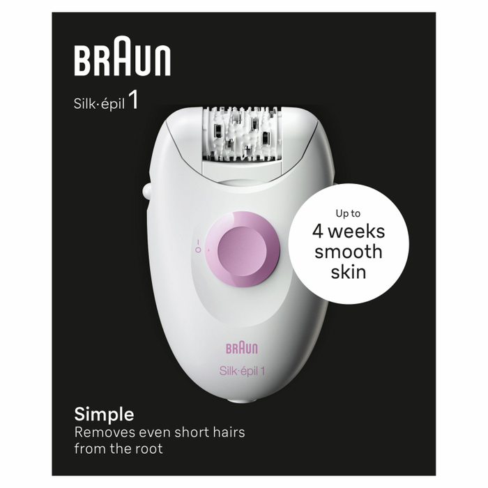 Braun Silk-épil 1 1-000 Rosa y Blanco