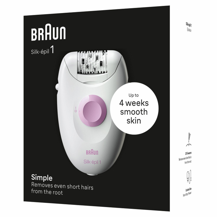 Braun Silk-épil 1 1-000 Rosa y Blanco