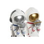 DKD Home Decor Set de 2 Figuras de Astronauta en Resina, Colección Astronaut Girl
