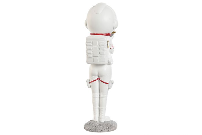 DKD Home Decor Figura Urban Astronaut Girl Blanco Rojo Azul Dorado Resina 7 x 25 x 11 cm (2 Unidades)