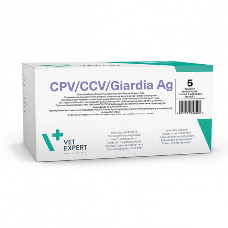 VET EXPERT VET Rapid Triple CPV/CCV/Giardia AG - 5 Tests VET EXPERT VET Rapid Triple CPV/CCV/Giardia AG - 5 Tests