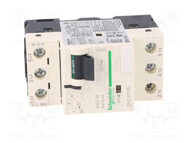 SCHNEIDER ELECTRIC GV2RT05 Interruptor motorizado 0,25/0,37kW 230÷690VAC SCHNEIDER ELECTRIC GV2RT05 Interruptor motorizado 0,25/0,37kW 230÷690VAC