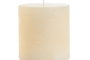 DKD Home Decor Vela Basicos 01 Crema Cera Parafina 7 x 7 x 7 cm Duración 32 Horas Pack 12 Unidades
