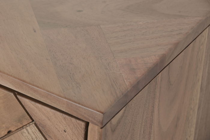 DKD Home Decor Mesa Centro Espiga Moderno Marron Negro 110 x 60 x 45 cm