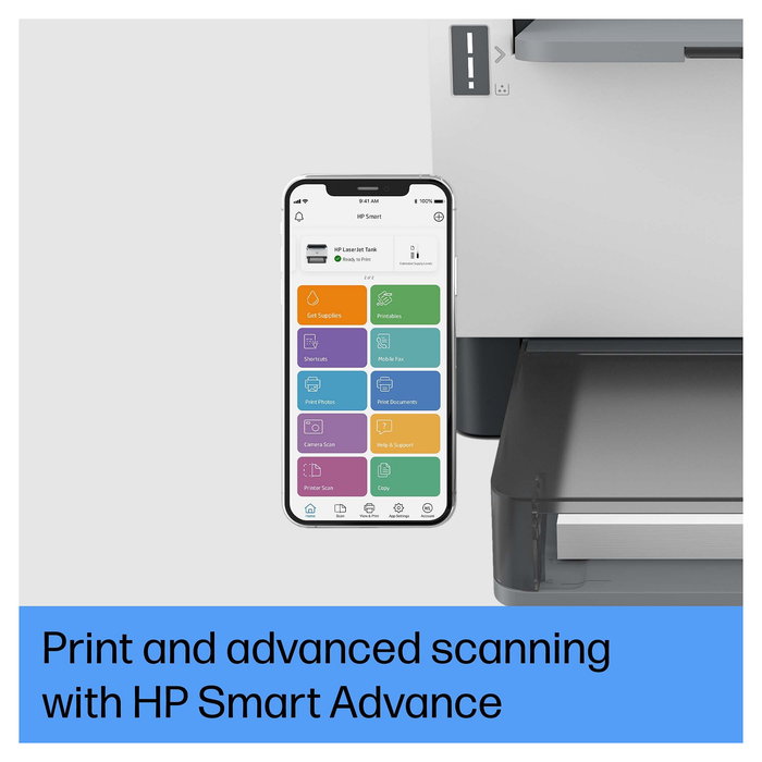 HP LaserJet Tank 2504dw Impresora Láser Negro A4 22 ppm, Wi-Fi, Bluetooth, Duplex Automático, LAN, Kit de Tóner de Alta Capacidad Incluido