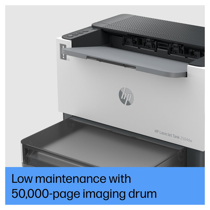 HP LaserJet Tank 2504dw Impresora Láser Negro A4 22 ppm, Wi-Fi, Bluetooth, Duplex Automático, LAN, Kit de Tóner de Alta Capacidad Incluido