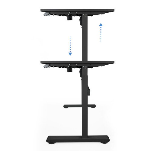 Mesa de Escritorio TooQ TQESSD01-BK Negro Acero (140 x 60 cm)