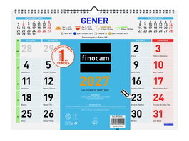 FINOCAM Calendario de pared 2027 Colores Mixtos L 430x310