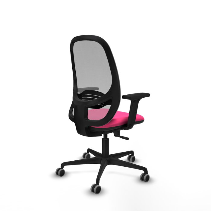 PIQUERAS Y CRESPO Silla de oficina Cilanco Rosa y Gris con mecanismo Sincro PIQUERAS Y CRESPO Silla de oficina Cilanco Rosa y Gris con mecanismo Sincro
