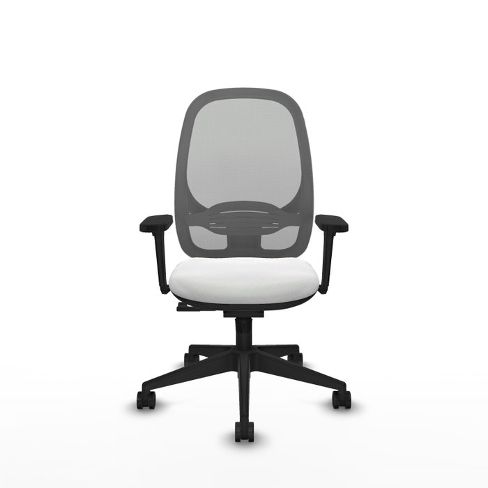 PIQUERAS Y CRESPO Silla de oficina Cilanco con mecanismo Sincro, Gris y Blanco
