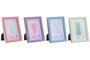 DKD Home Decor Set de 4 Marcos de Fotos 13x18 cm MDF y Cristal Surtidos