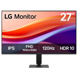 LG Monitor 27U411A-B 27 Pulgadas FHD 120Hz IPS Panel 99% sRGB con HDR10 y VRR, Diseño sin Bordes